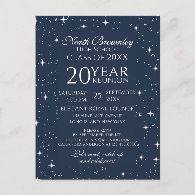 Classy, Elegant School Reunion Design Invitation (Devant)