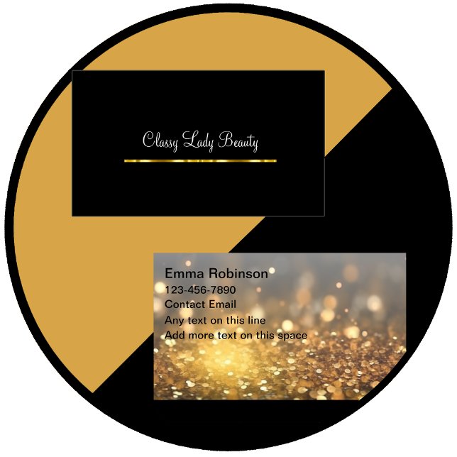 Classy Glitzy Beauty Cartes de visite (Créateur téléchargé)