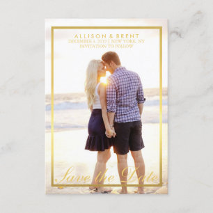 Classy Gold Enregistrer le Carte photo de date