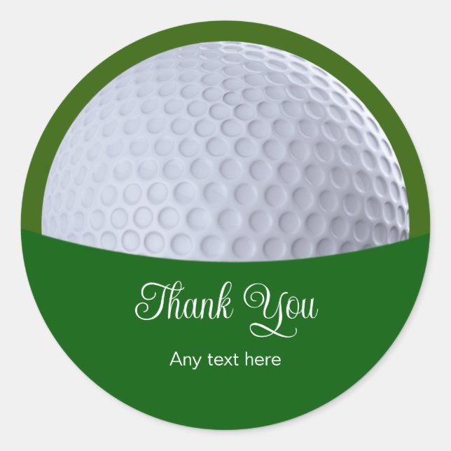 Classy Golf Ball Thème Stickers Merci (Devant)