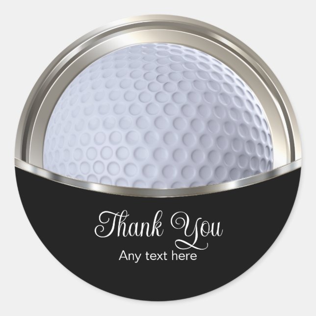 Classy Golf Événement Thème Stickers Merci (Devant)