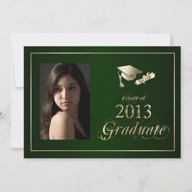 Classy Green et Gold 2013 Invitation de la photogr (Devant)
