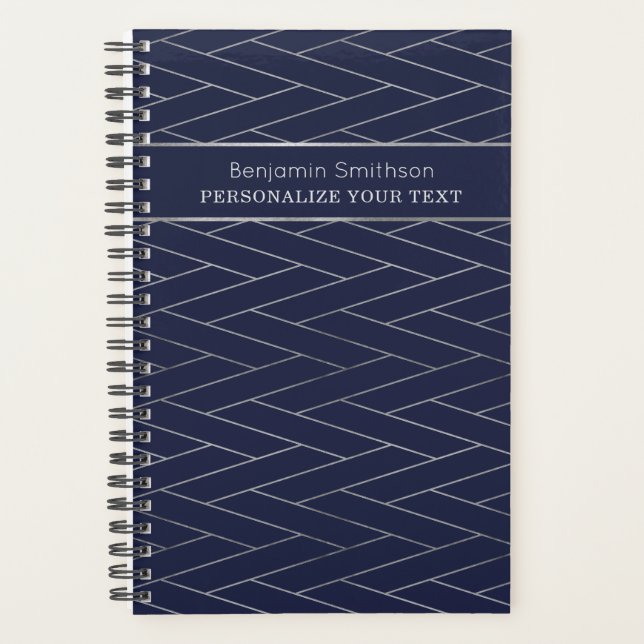 Classy Luxury Abstrait Navy Blue Grey Professionne (Devant)
