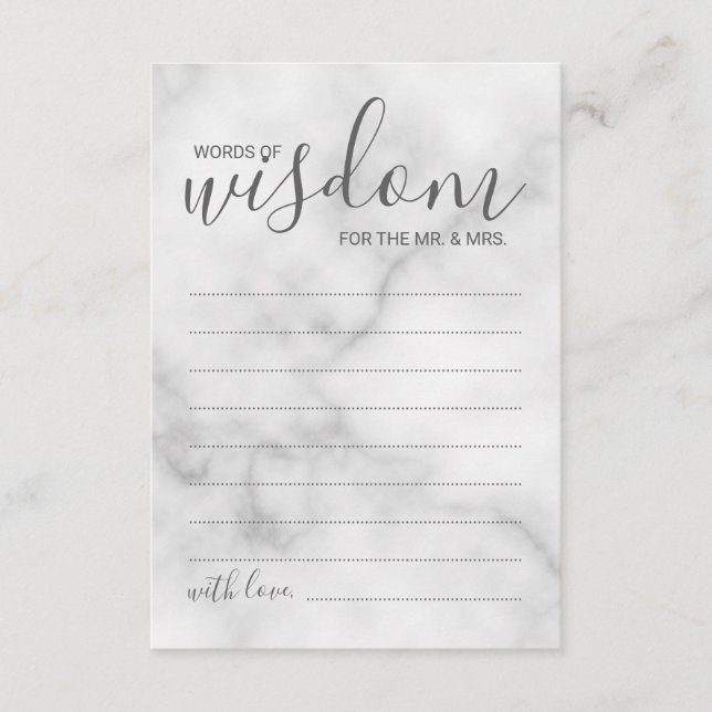 Classy Marble Mariage de conseil et carte de voeux (Devant)
