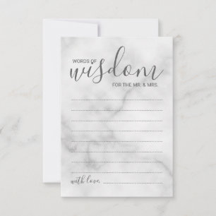 Classy Marble Mariage de conseil et carte de voeux