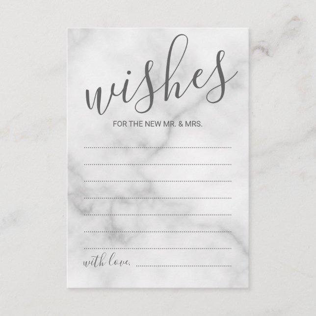 Classy Marble Mariage de conseil et carte de voeux (Devant)