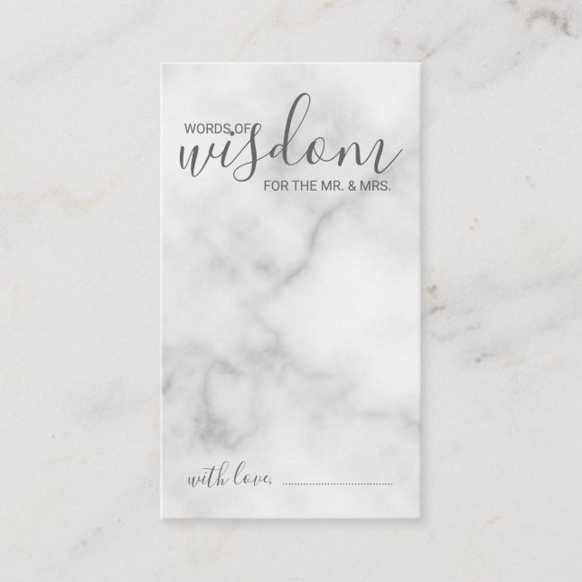 Classy Marble Mariage de conseil et carte de voeux (Devant)