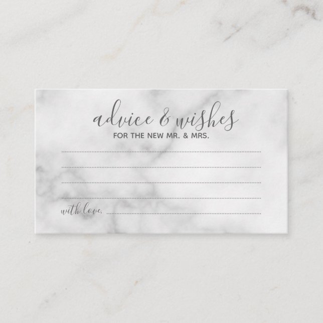 Classy Marble Mariage de conseil et carte de voeux (Devant)