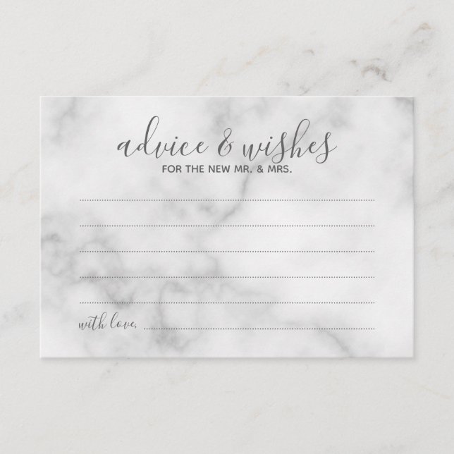 Classy Marble Mariage de conseil et carte de voeux (Devant)