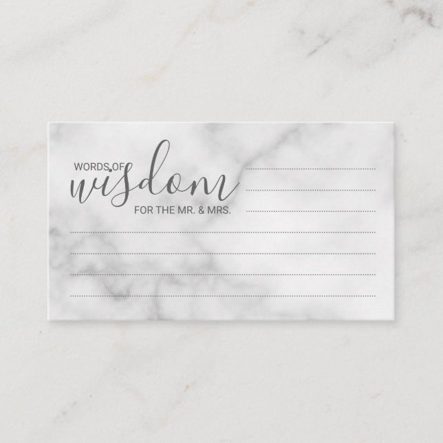 Classy Marble Mariage de conseil et carte de voeux (Devant)