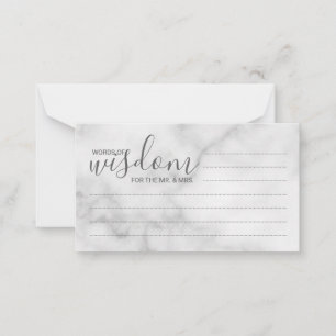 Classy Marble Mariage de conseil et carte de voeux