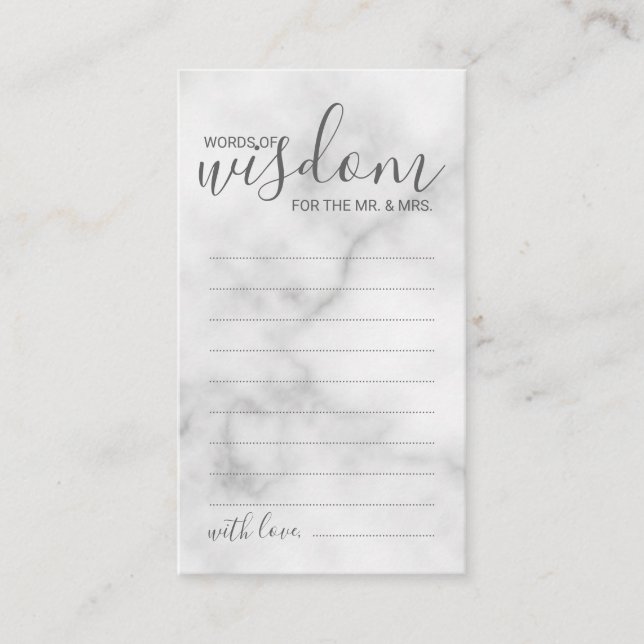 Classy Marble Mariage de conseil et carte de voeux (Devant)
