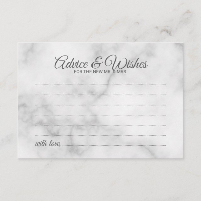 Classy Marble Mariage de conseil et carte de voeux (Devant)
