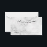 Classy Marble Mariage de conseil et carte de voeux<br><div class="desc">Ajoutez une touche personnelle à votre mariage avec un élégant conseil de mariage et une carte de voeux. Cette carte de conseil comporte le titre en gris moderne élégant style de police de calligraphie et les détails en gris moderne sans serif style de police sur l'arrière - plan en marbre...</div>