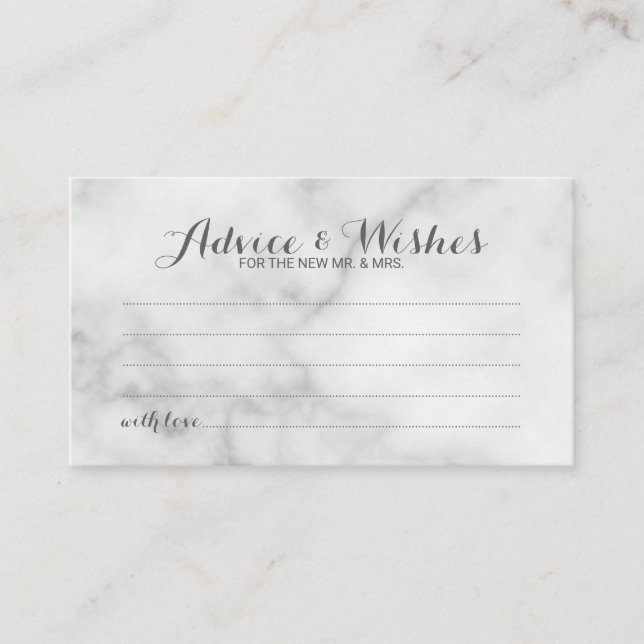 Classy Marble Mariage de conseil et carte de voeux (Devant)