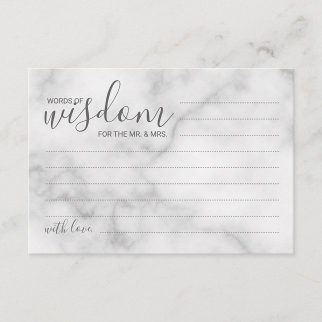 Classy Marble Mariage de conseil et carte de voeux (Devant)