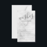 Classy Marble Mariage de conseil et carte de voeux<br><div class="desc">Ajoutez une touche personnelle à votre mariage grâce à un conseil et une carte de souhaits de mariage de script moderne. Cette carte de conseil comporte le titre en gris style de police de calligraphie moderne et les détails en gris style de police sans serif moderne sur arrière - plan...</div>