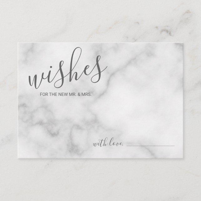 Classy Marble Mariage de conseil et carte de voeux (Devant)