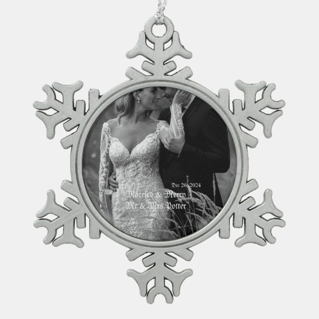 Classy Married & Joyeux Ornement en verre pour Noë (Devant)