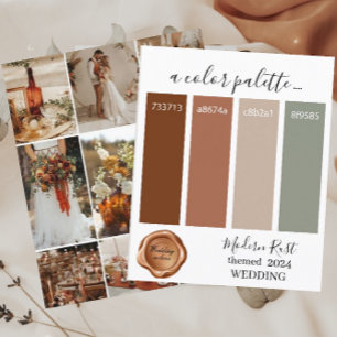 Classy Moderne Rouille Couleurs Mariage Palette Ca