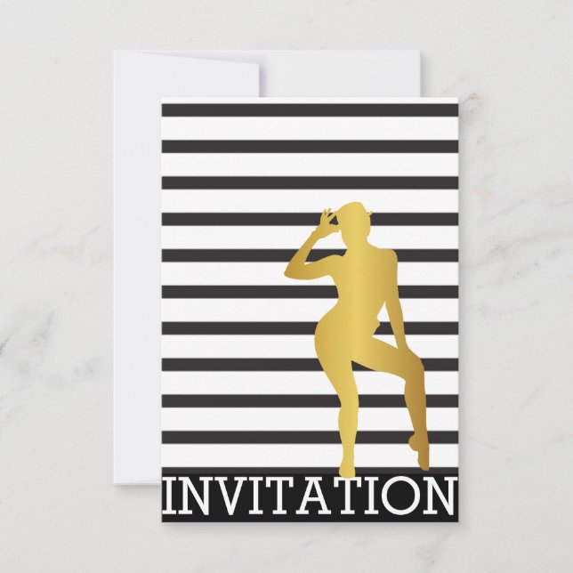 Classy Musical Dance Cabaret Vip Invitation (Devant)