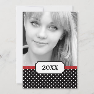 Classy Polka 2 Photo Graduation Faire-part