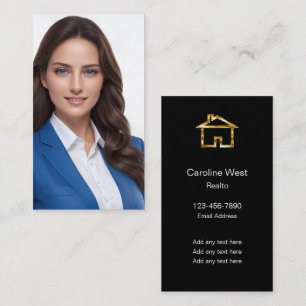Classy Realtor Portrait Carte de visite style soie