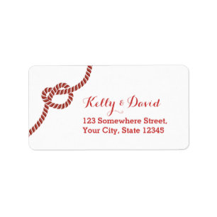 Classy Red Rope Knot Retourner les étiquettes d'ad