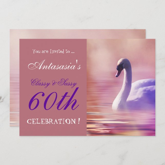 CLASSY SASSY À 60 INVITATIONS (Devant / Derrière)