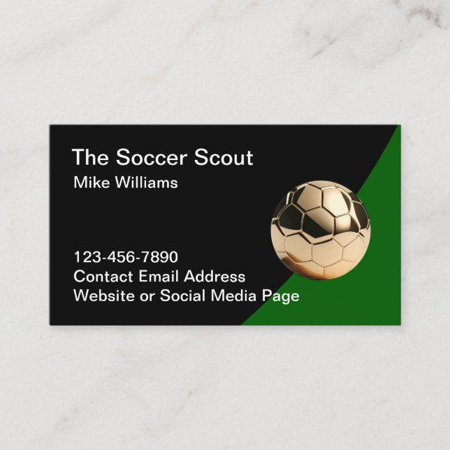 Classy Soccer Thème Carte de visite (Devant)