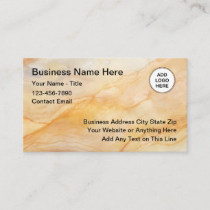 Classy Stone Look Cartes de visite du logo