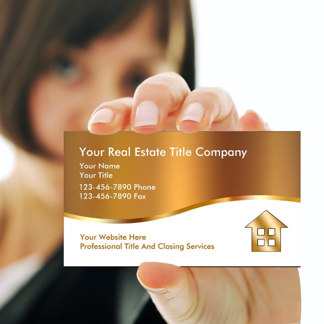 Classy Titre Entreprise Cartes de visite (Créateur téléchargé)