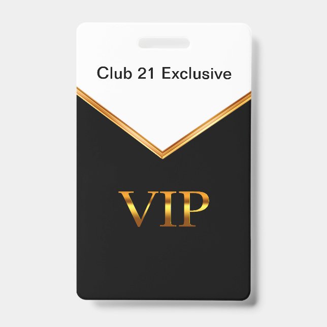 Classy VIP Club Wearable Nom d'entrée Badges (Avant)