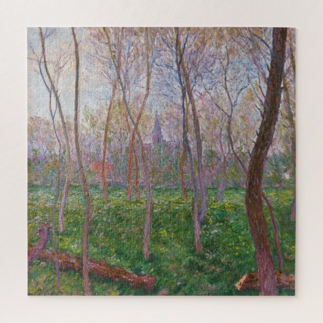 Claude Monet Bennecourt Puzzle – Forest Landscape (Vertical)