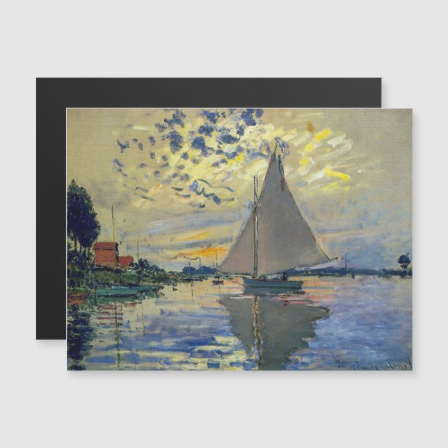 Claude Monet - Carte magnétique pour voilier (Devant / Derrière)