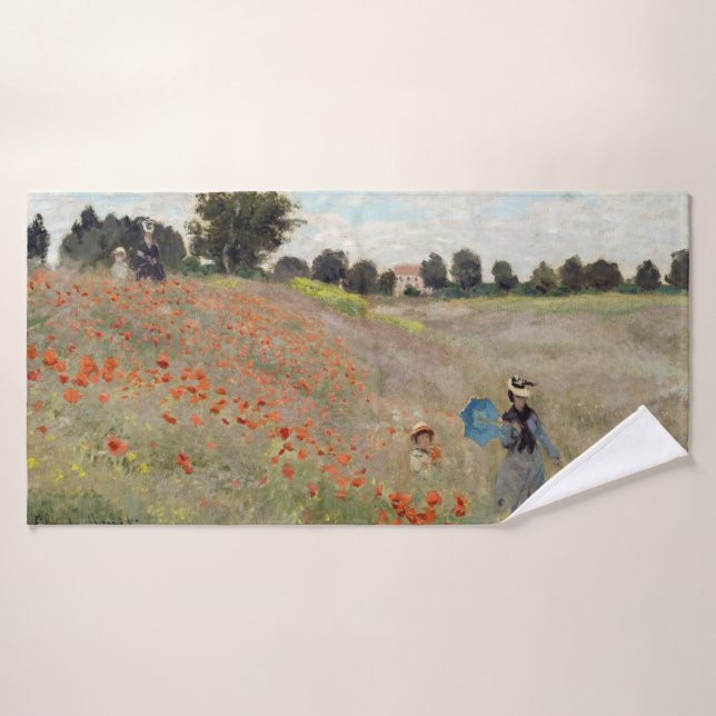 Claude Monet - Champ de coquelicots (Serviette de bain)