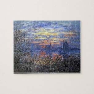 Claude Monet - coucher du soleil sur le puzzle de