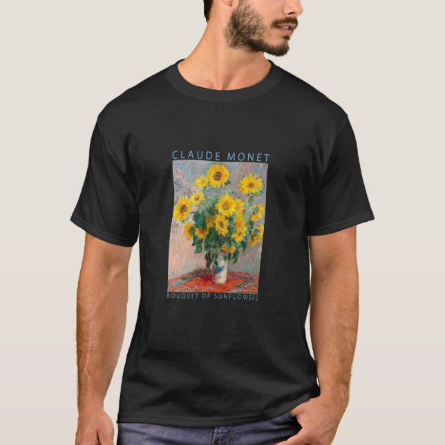 Claude Monet Funny T-Shirt Flower Masterpiece Art (Devant)