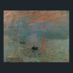 Claude Monet Impression Soleil Levant Impression d<br><div class="desc">Le chef-d'œuvre de Claude Monet datant de 1872, "Impression, soleil levant", est l'œuvre séminale qui a donné naissance au mouvement impressionniste. Il représente le port du Havre à travers une brume matinale embrumée. Le soleil orange frappant sert de point focal, jetant un reflet vibrant et rythmique sur les ondulations bleues...</div>