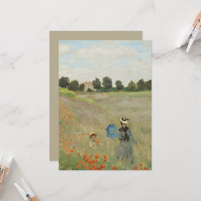 Claude Monet Le Champ de coquelicots près d'Argent (Devant/Arrière en situation)