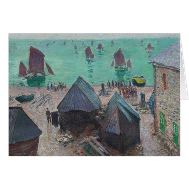 Claude Monet - Le Départ des Bateaux, Etretat (Devant horizontal)