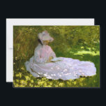 Claude Monet : Le lecteur<br><div class="desc">Une belle invitation au printemps classique,  peinte par le peintre impressionniste français Claude Monet. De part et d'autre,  vous avez beaucoup de place pour votre devise d'invitation et votre texte.</div>