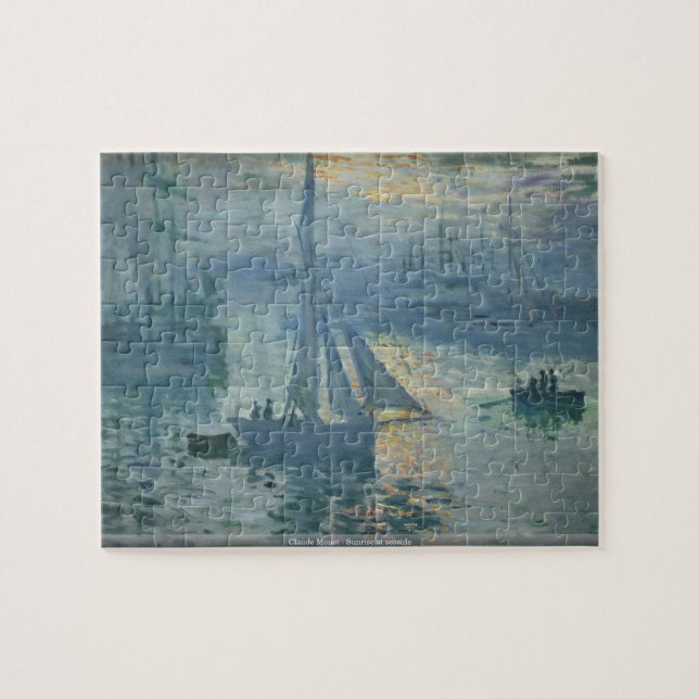 Claude Monet - lever de soleil au puzzle de bord (Horizontal)