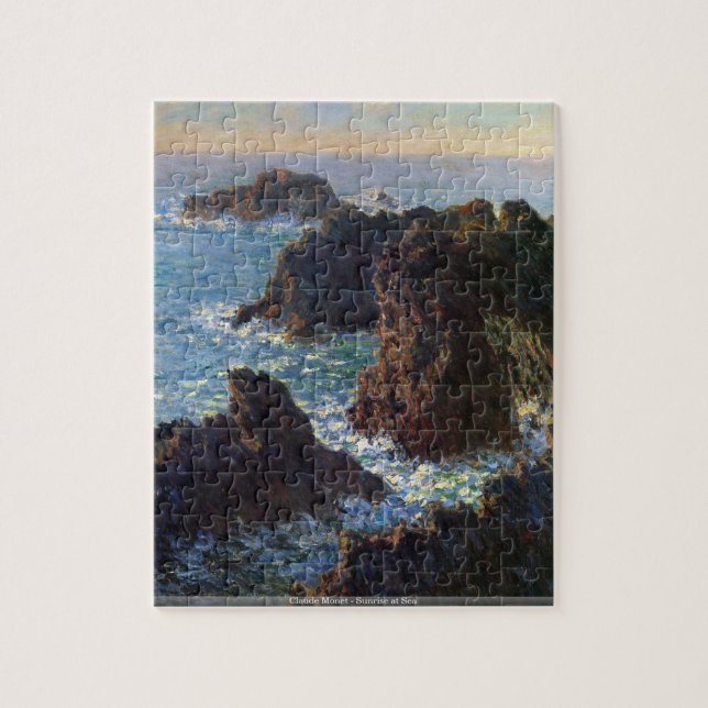 Claude Monet - lever de soleil au puzzle de mer (Vertical)