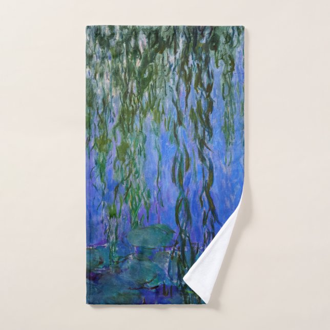 Claude Monet - Lys d'eau avec saule plumant (Serviette à main)