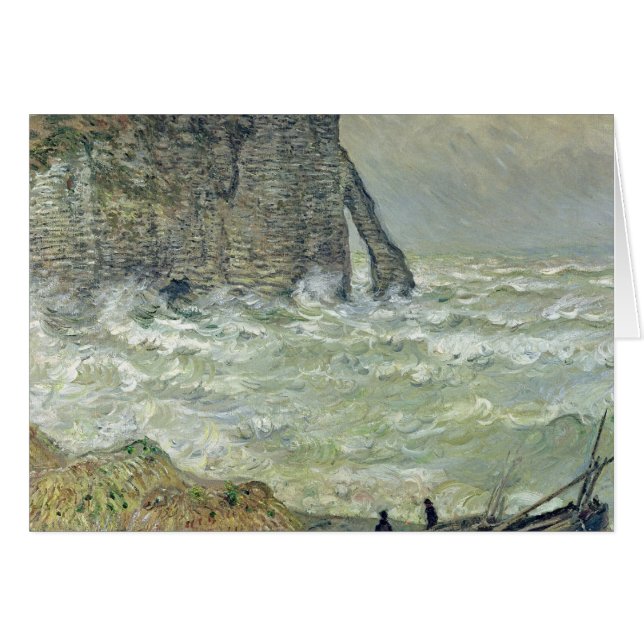 Claude Monet | Mer rugueuse à Etretat, 1883 (Devant horizontal)