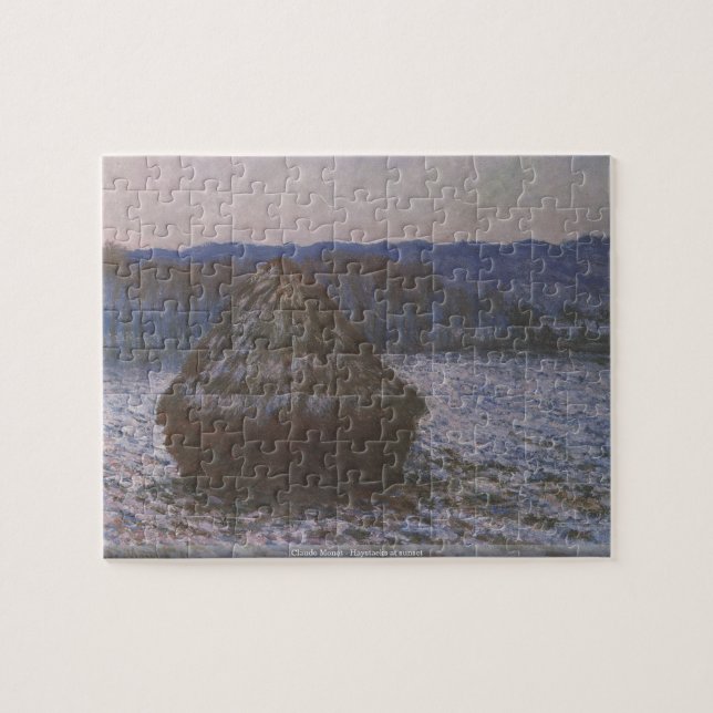 Claude Monet - meules de foin au puzzle de coucher (Horizontal)