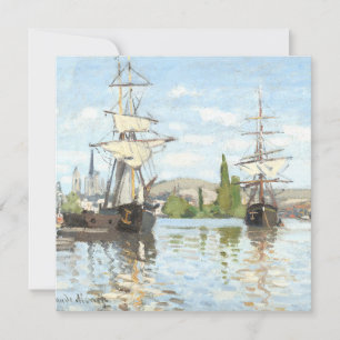 Claude Monet. Navires à cheval sur la Seine à Roue