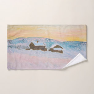 Claude Monet - Norvège Paysage, Maisons Bleues