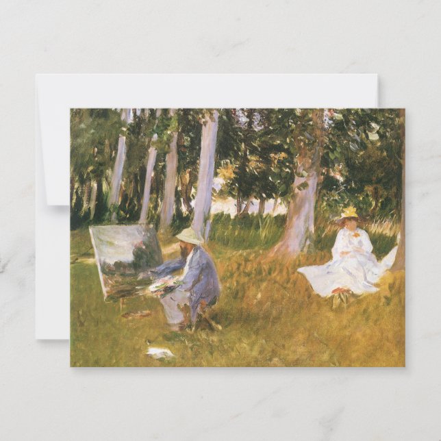 Claude Monet peignant, Bordure d'un bois par Sarge (Devant)